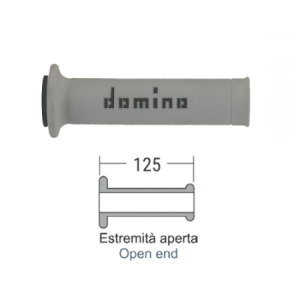 Coppia Manopole Domino A360 Off Road per Moto Nero Grigio