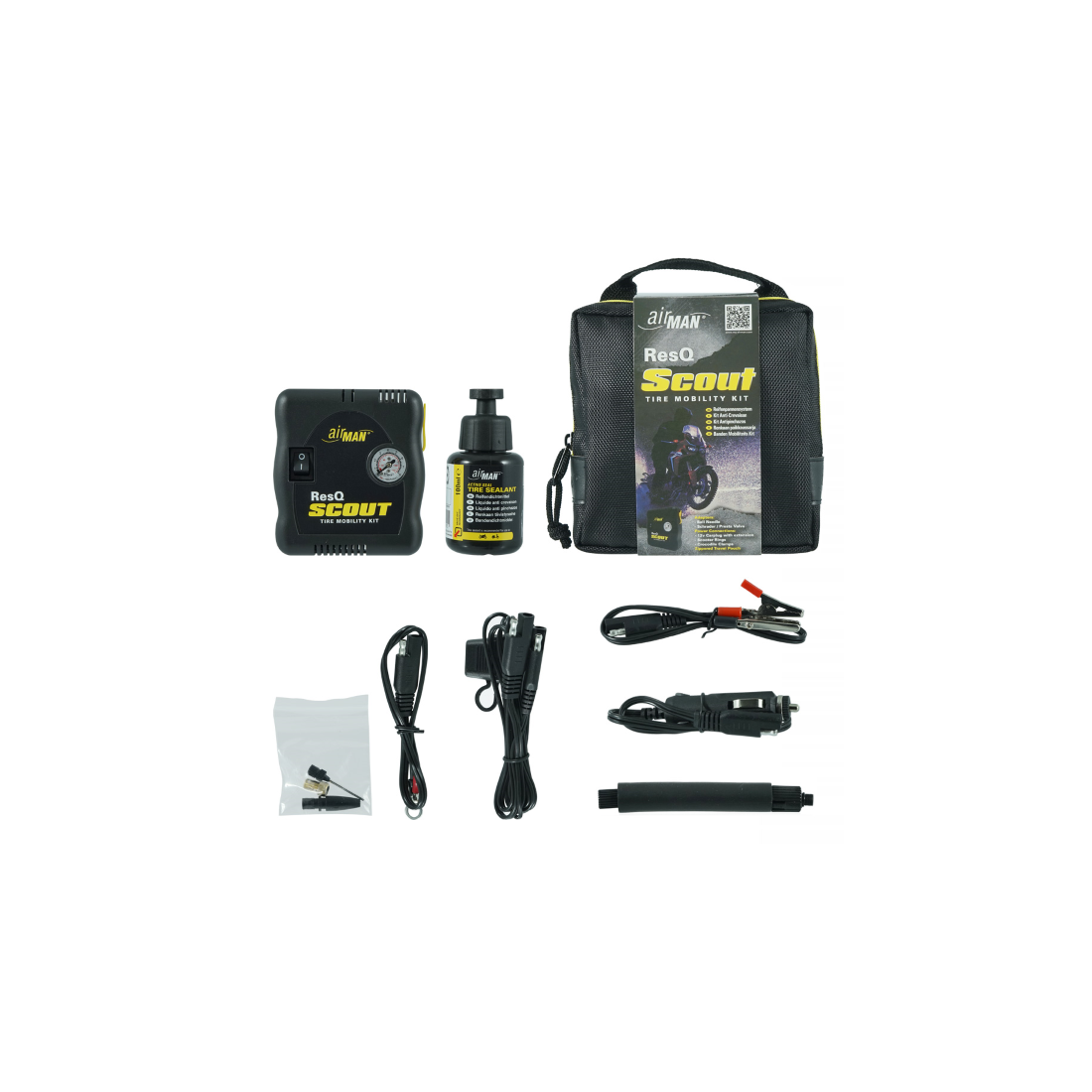 Airman SCOUT kit riparazione emergenza moto scooter compressore + liquido  sigillante100 ml